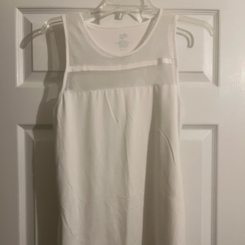 White Mesh Athletic Top